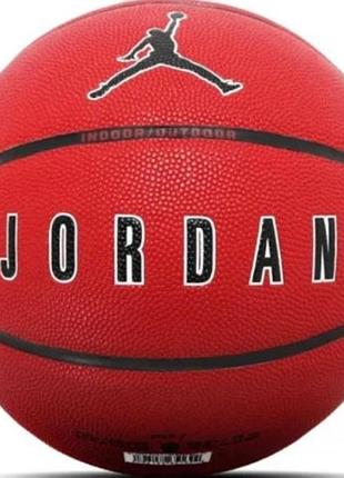 Мяч баскетбольный nike jordan ultimate 2.0 8p deflated university red/black/white/black size 7