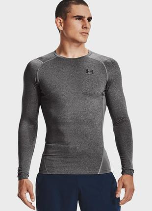 Лонгслив under armour hg armour comp ls серый чол lg