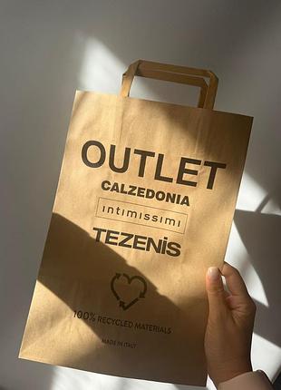 Фірмовий паперовий пакет outlet calzedonia, intimissimi, tezenis