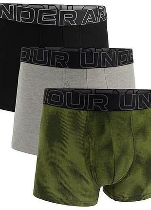 Труси ua performance cotton - print 3 in 3pk зелений, сірий, чорний чол m