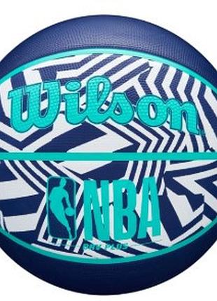 М'яч баскетбольний wilson nba drv plus dazzle camo bskt indigo size 7 (wz3016102xb7)