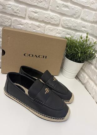 Coach шкіряні лофери 37,38 розмір оригінал