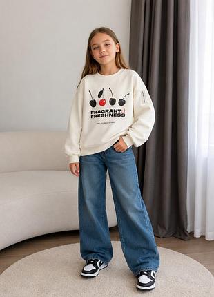 Світшот худі кофта для дівчинки zara кофта на флісі 140