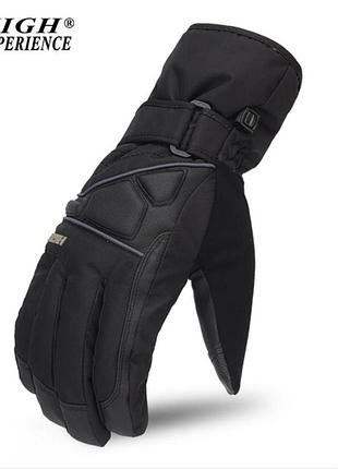 Зимові гірськолижні рукавиці high experience black/black