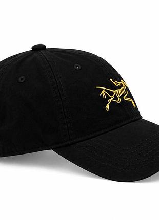 Бейсболка кепка arc’teryx с вышитым логотипом bird logo, black (черная)