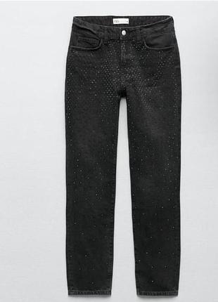Джинси zara джинси з камінням джинси з стразами