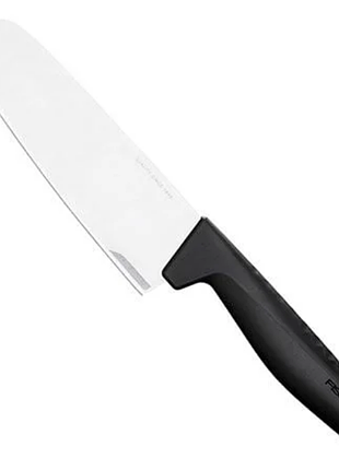 Кухонный нож сантоку fiskars hard edge 16 см черный (1051761) новый!