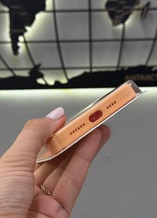 Чехол с микрофиброй silicone case для iphone 15 pro max, чехол-накладка для айфон 15 про макс (персиковый) 5