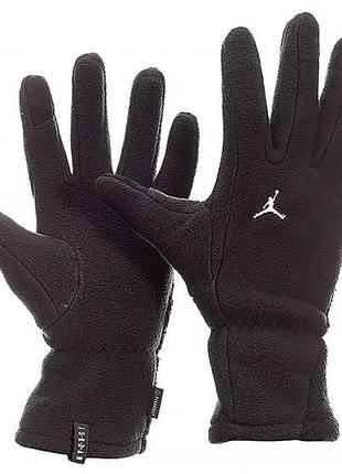 Рукавички nike jordan m lg fleece чорний, білий чол m