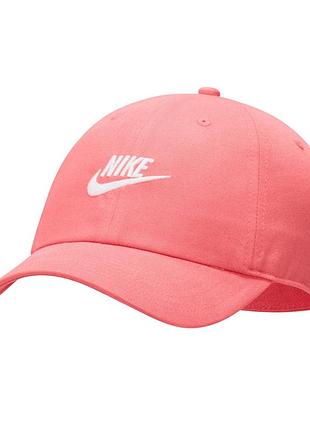 Кепка nike u nsw h86 futura wash cap коралловый уни osfm