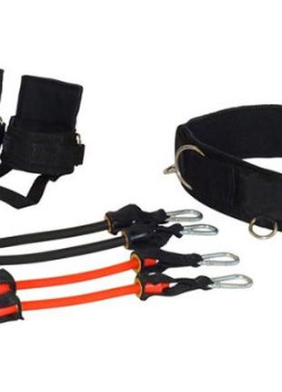 Еспандер-підсилювач стрибка meta elite vertical jumping system чорний, червоний уні ofsm