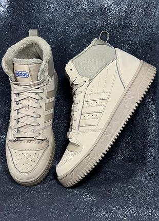 Високі демісезонні бежеві чоловічі кросівки утеплені adidas break start