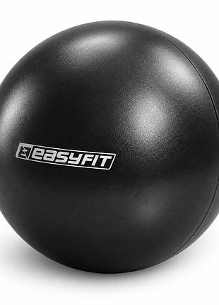 М'яч для пілатесу easyfit 25 см чорний, фітнес м'яч для балансу, йоги, лфк та тренувань чорний (ef-1221-bk)