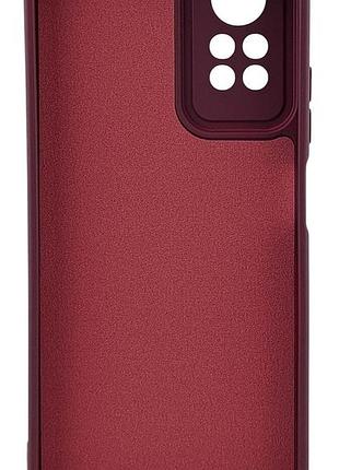 Чехол pro camera для xiaomi redmi note 12 pro 4g бампер с микрофиброй бордовый 2