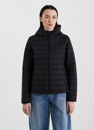 Жіноча чорна пряма куртка benetton чорний, xs
