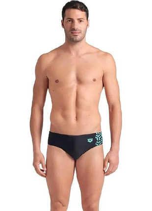 Плавки-сліпи для чоловіків arena kikko v swim briefs чорний, бірюзовий чол 80 (006750-508)