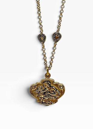 Кулон локет «i begin with you mother’s locket» от kirks folly на цепочке. выпуск середины 2000х годов.