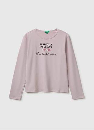 Детский розовый прямой реглан benetton el