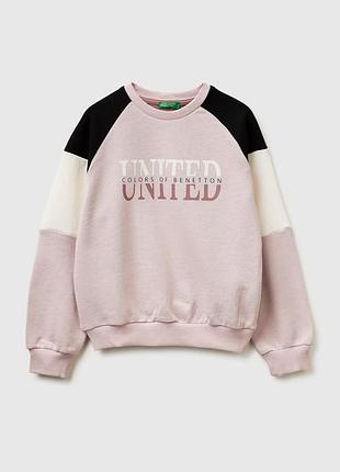 Дитячий чорний прямий світшот benetton el