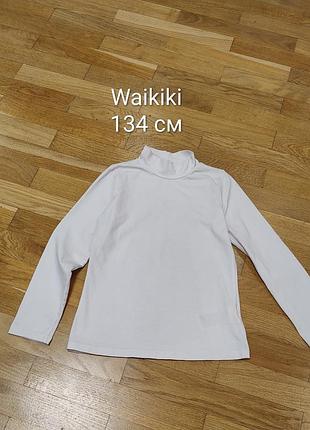Гольф водолазка белая waikiki, для девочки 134 см. состояние идеальное, одетое один раз на выступление.