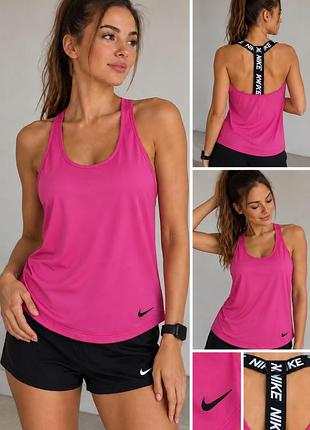 Жіноча спортивна майка nike dri-fit, рожева, розмір s