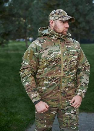 Тактическая зимняя мембранная куртка ak 2.0 lvl 7 multicam"snow defender" 200 gr xl