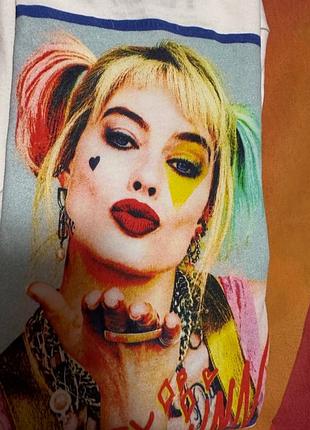 Оригинальная футболка dc comics harley quinn birds of prey, размер s (мерч)