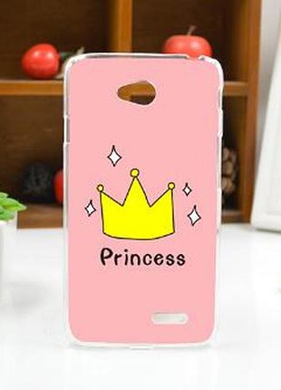 Оригинальный чехол накладка для lg optimus l70 d325 с картинкой принцесса