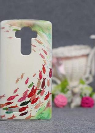 Чохол-накладка для lg g4 h818 з картинкою рибки