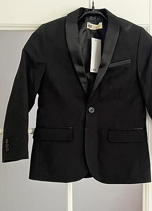 🎩 стильний та витончений чорний смокінг (піджак) для хлопчика від h&m!