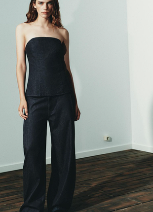 Широкие джинсы wide leg от zara woman, 36, 38р, оригинал