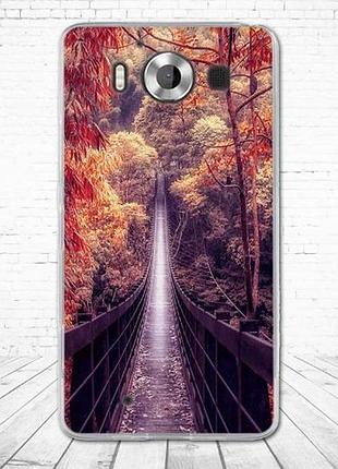 Чехол с картинкой (силикон) для microsoft lumia 950 мост