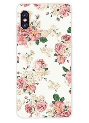 Оригинальный tpu чехол бампер с картинкой для xiaomi redmi note 5 розочки