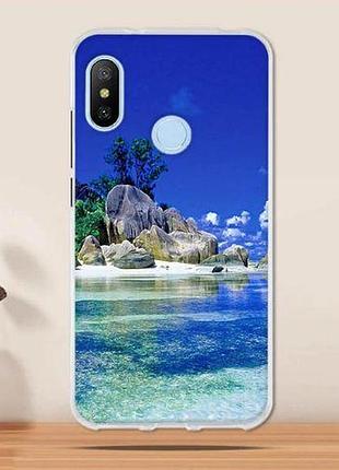 Оригинальный чехол панель накладка для xiaomi mi a2 / mi 6x с картинкой остров