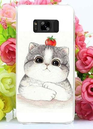 Оригинальный чехол бампер для samsung galaxy s8 plus g955 с картинкой котенок