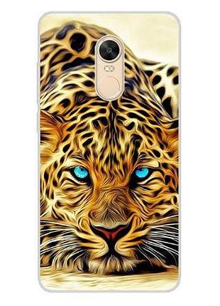 Оригинальный чехол накладка для xiaomi redmi 5 plus с картинкой гепард