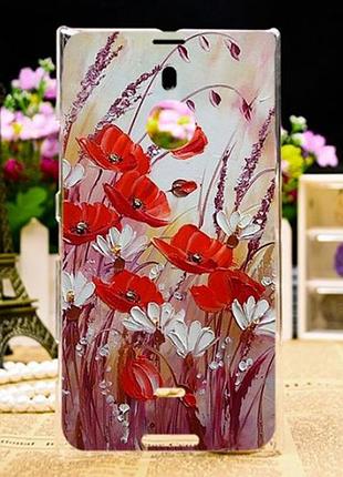 Силиконовый чехол накладка для nokia lumia 1520 с рисунком маки