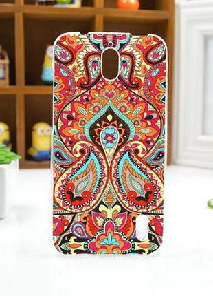 Силиконовый чехол бампер для huawei y625 с картинкой узоры