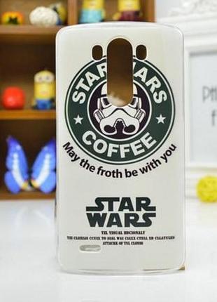 Силиконовый чехол бампер для lg g3s optimus g3mini d722 d725 с рисунком star wars