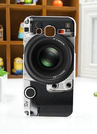 Чехол силиконовый бампер для samsung galaxy j5 j500h с рисунком - фотоаппарат