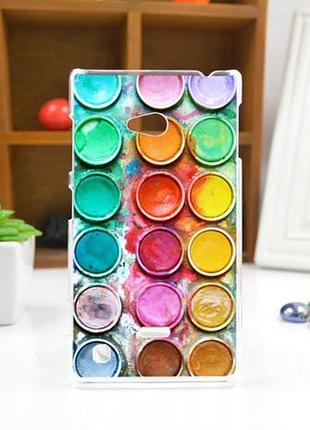 Силиконовый чехол накладка для nokia lumia 720 с рисунком краски