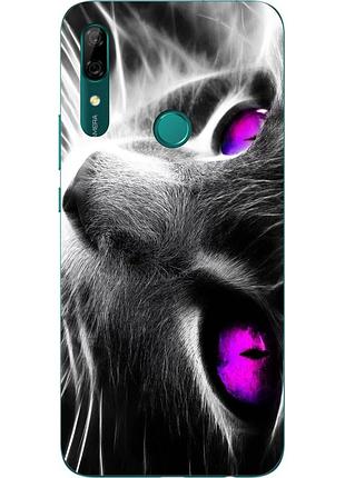Силіконовий чохол з малюнком для huawei p smart z красивий кіт