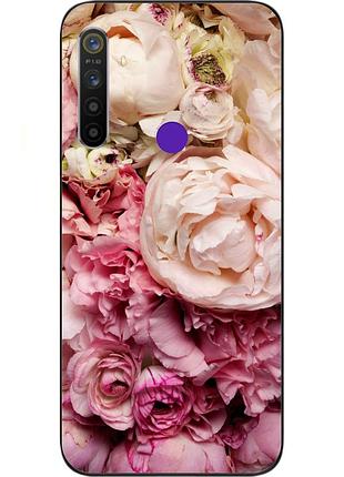 Оригинальный чехол для realme 5 с картинкой пионы