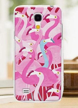 Бампер силіконовий чохол для samsung galaxy s4 i9500 з картинкою фламінго