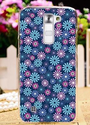 Силиконовый бампер с картинкой для lg k7 x210 цветочки