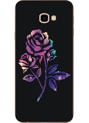 Силіконовий чохол з картинкою для samsung galaxy j4 plus 2018 троянда космос