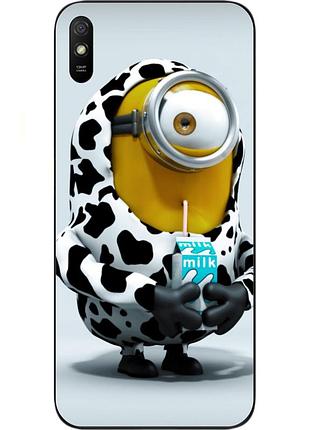 Чехол силиконовый для xiaomi redmi 9a с картинкой миньон