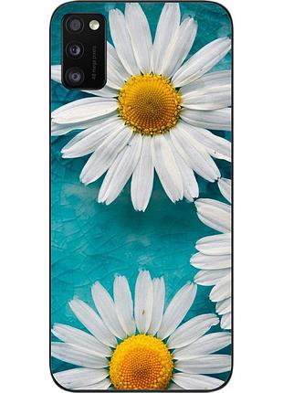 Силиконовый чехол для samsung a41 galaxy a415f с картинкой ромашки