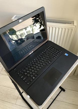 Ноутбук asus x751md (17.3")+ накопичувач ssd samsung 250gb / geforce 820m / нова батарея, оригінальний блок живлення