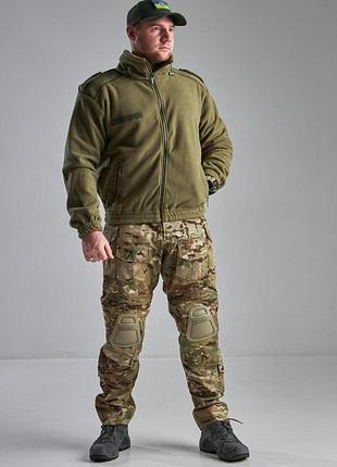 Флисовая кофта mil-tec f2 olive 3